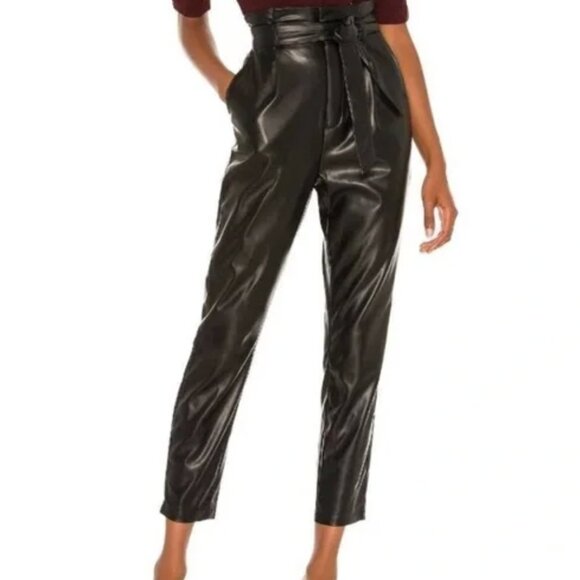 BB DAKOTA FAUX LEATHER SKIN IN THE GAME PANT SIZE 6 - Picture 1 of 6